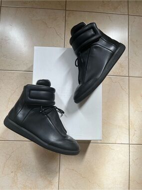 Maison Martin Margiela Black Padded High-Top Sneakers